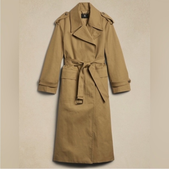 NWT! Banana Republic Black Timeless Trench Coat - Multiple Sizes💙💫 - Picture 8 of 13